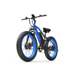 Vélo électrique urbain bleu
